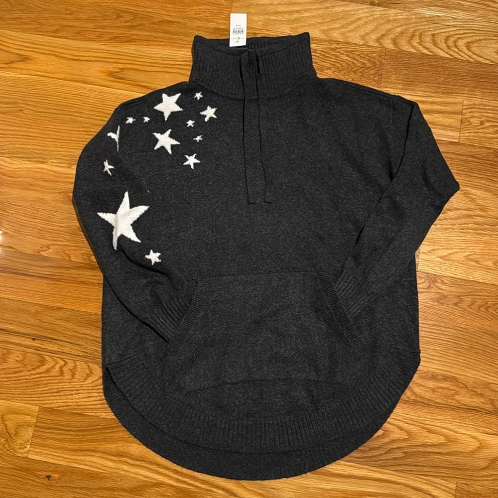 Lou & Grey Star Drawstring Neck Pocket Sweater
Size XXS
NWT